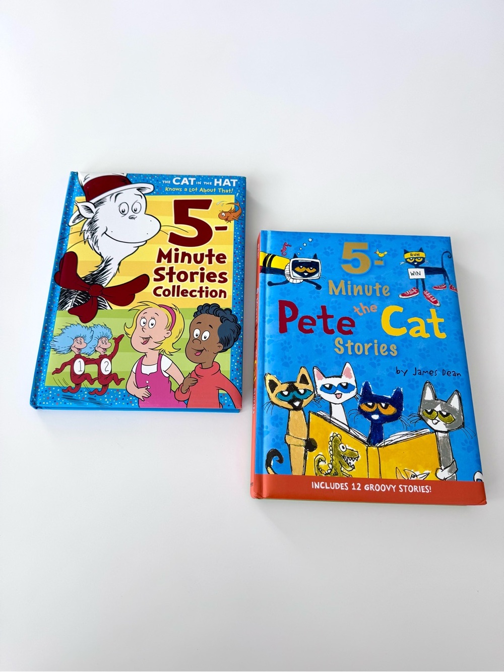Pete the Cat Stories & Cat in the Hat 5-Minute Stories bundle of 2 books